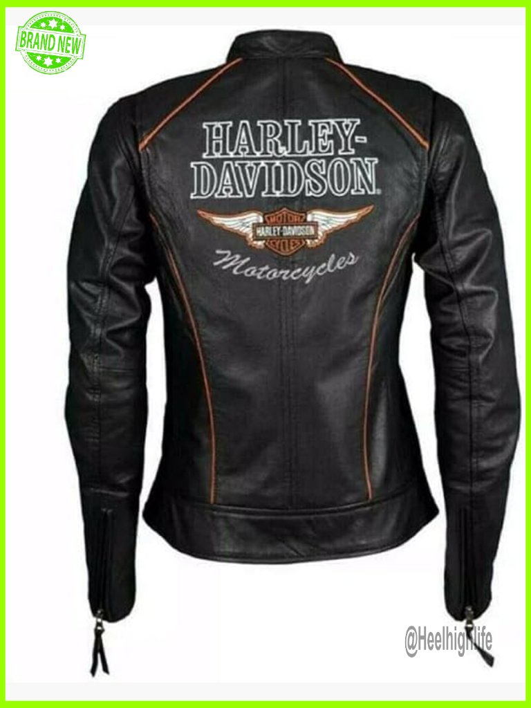 Women's Leather Motorcycle Jacket With Side Laces, Slim Fit, Waterproof